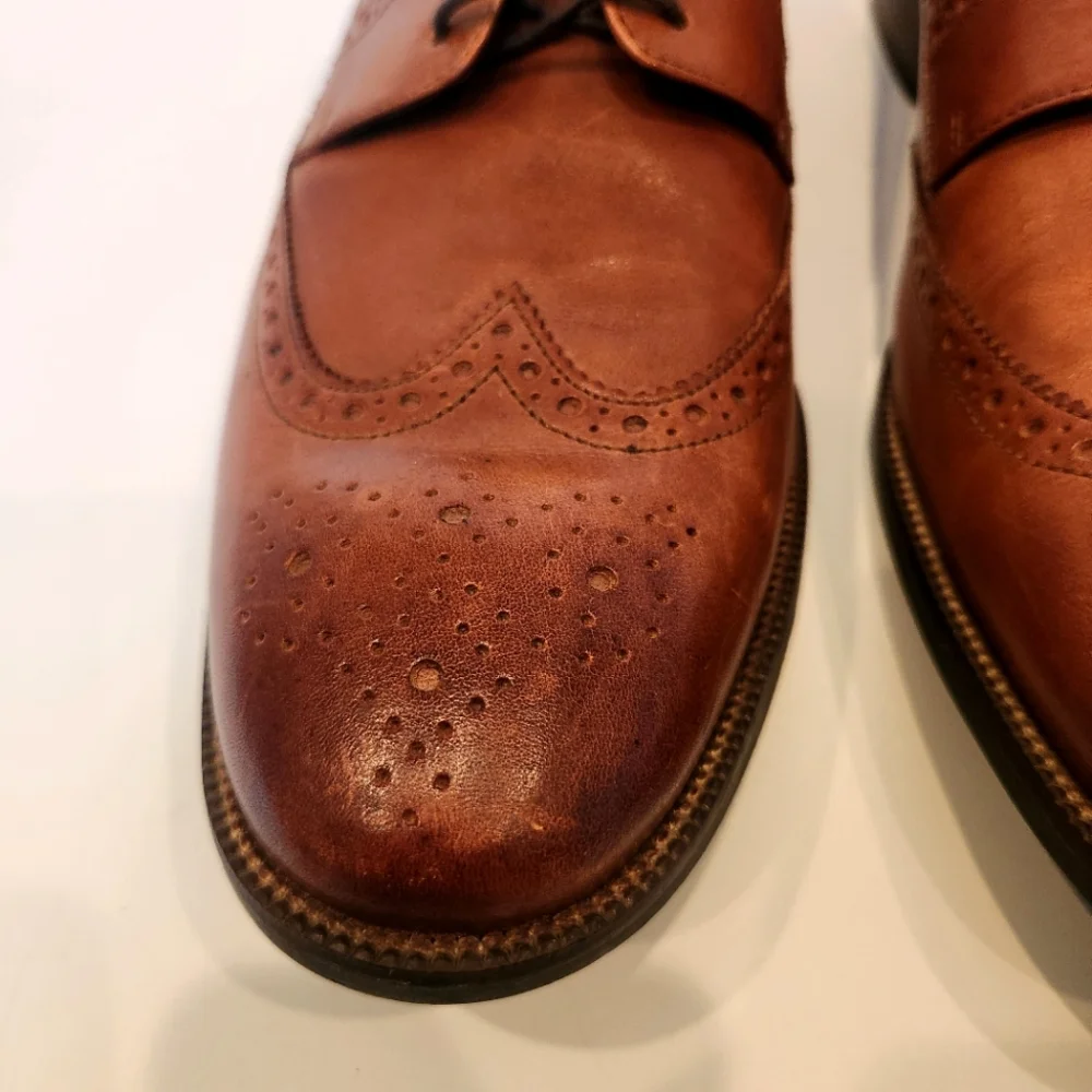 Men's COLE HAAN 'Harrison' Brown Leather Wingtip Oxfords Shoes Mens Size 13